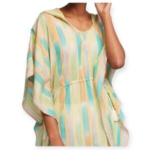 Anthropologie Lilka Pastel Yarn Dye Hooded Cover Up Tunic XS/S Lightweight Boho